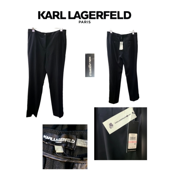 KARL LAGERFELD PARIS Pants - KARL LAGERFELD PARIS BLACK ESSENTIALS SLACKS BRAND NEW